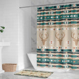 Canyon Echo Green Deer Shower Curtain