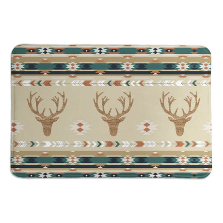 Canyon Echo Green Deer Memory Foam Rug