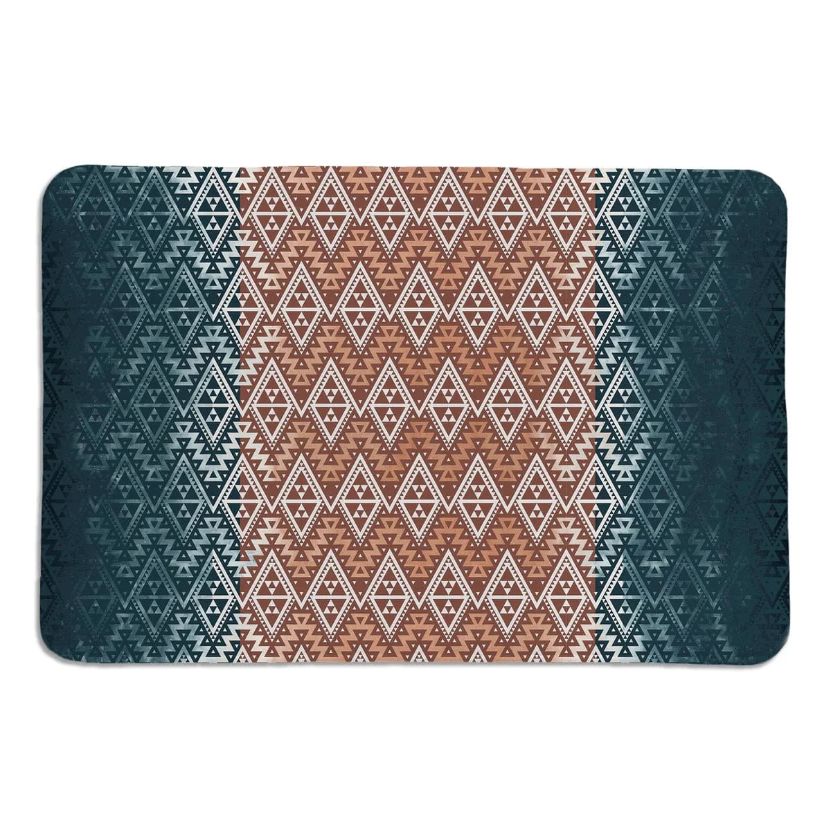 Cactus Nights Dark Cyan Green Memory Foam Rug