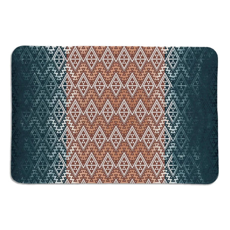 Cactus Nights Dark Cyan Green Memory Foam Rug