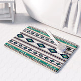 Painted Spirit Turquoise Memory Foam Rug