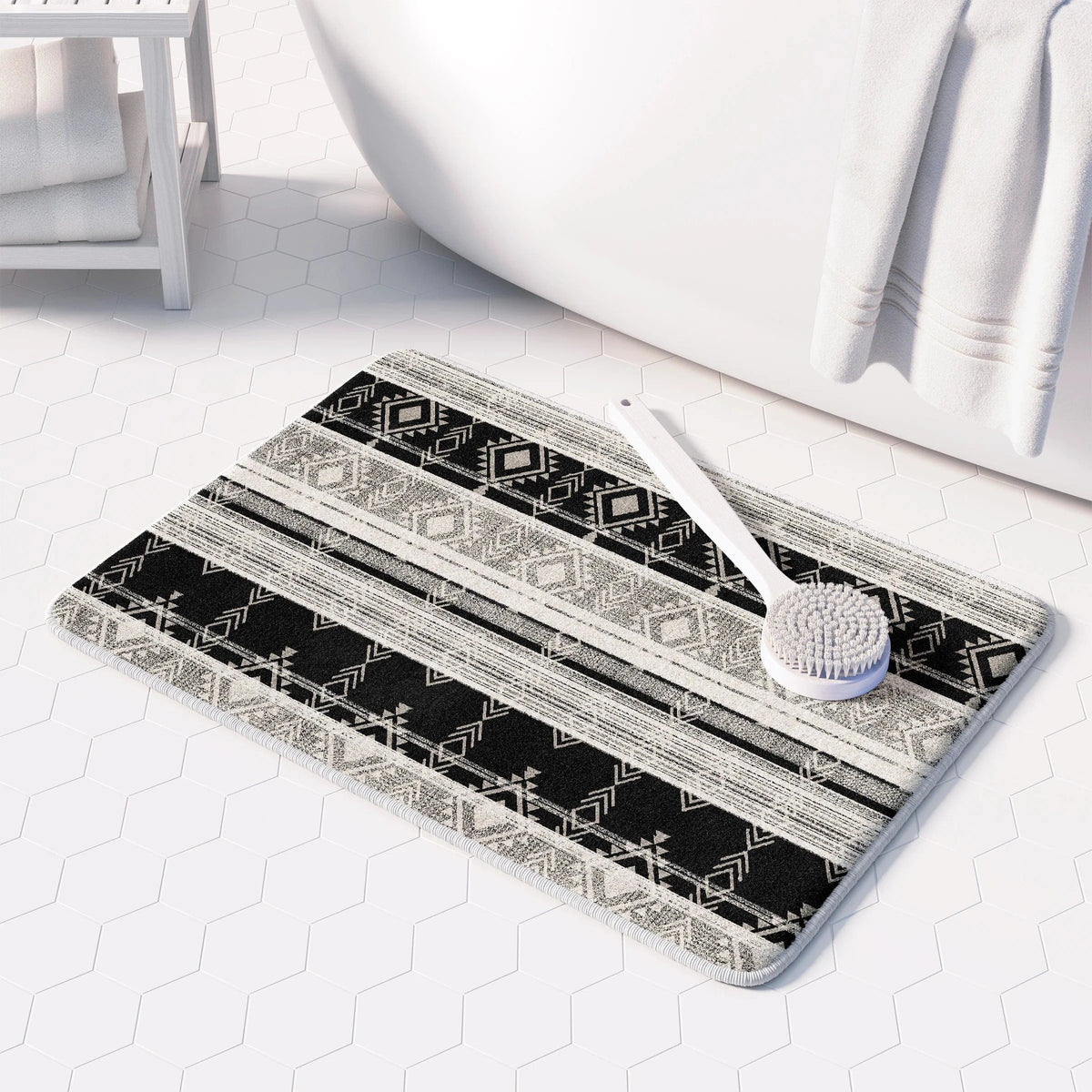 Ocotillo White Memory Foam Rug – The Cabin Place