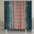 Cactus Nights Dark Cyan Green Shower Curtain