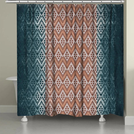 Cactus Nights Dark Cyan Green Shower Curtain