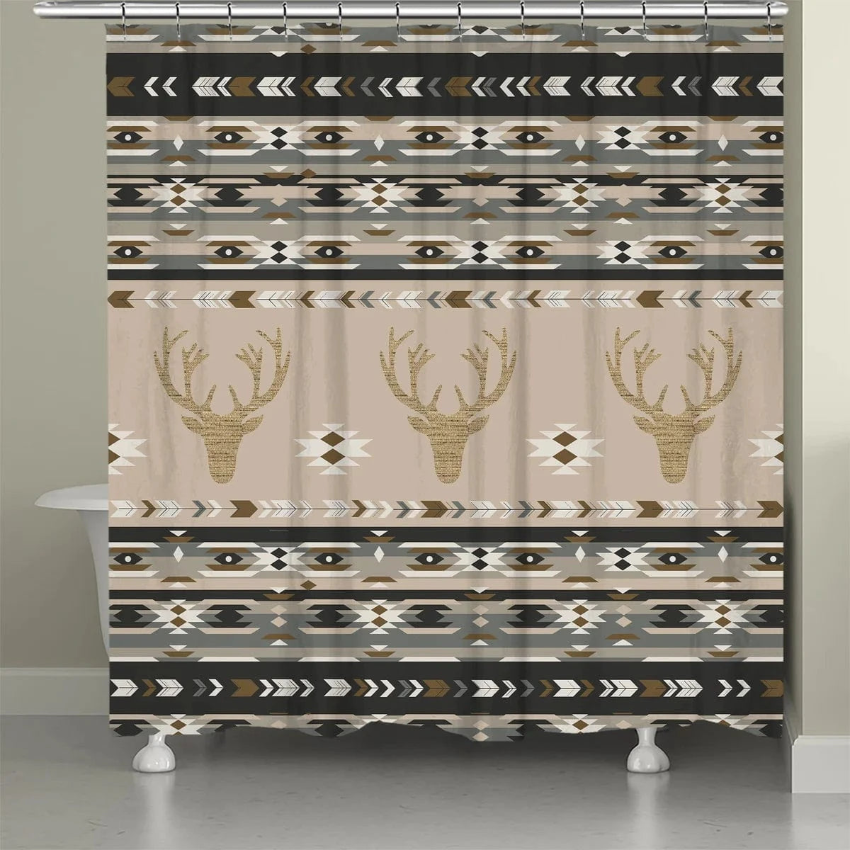 Canyon Echo Gray Deer Shower Curtain