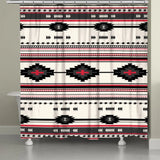 Painted Spirit Red Shower Curtain