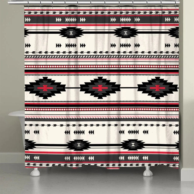 Painted Spirit Red Shower Curtain