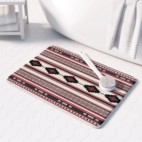 Painted Spirit Red II Memory Foam Rug