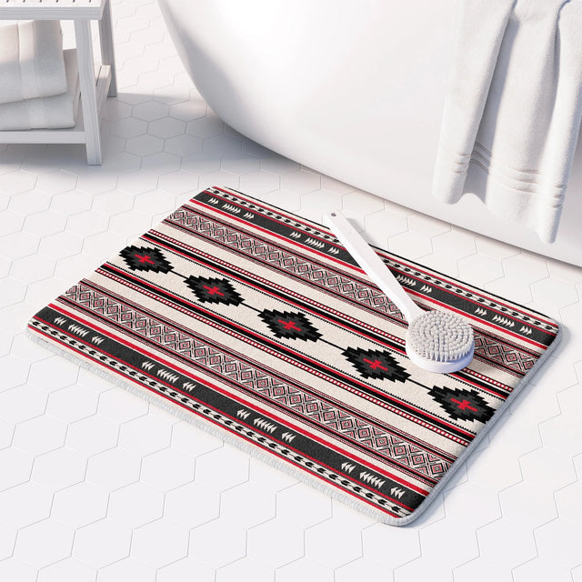 Painted Spirit Red II Memory Foam Rug