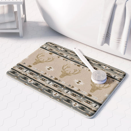 Canyon Echo Gray Deer Memory Foam Rug