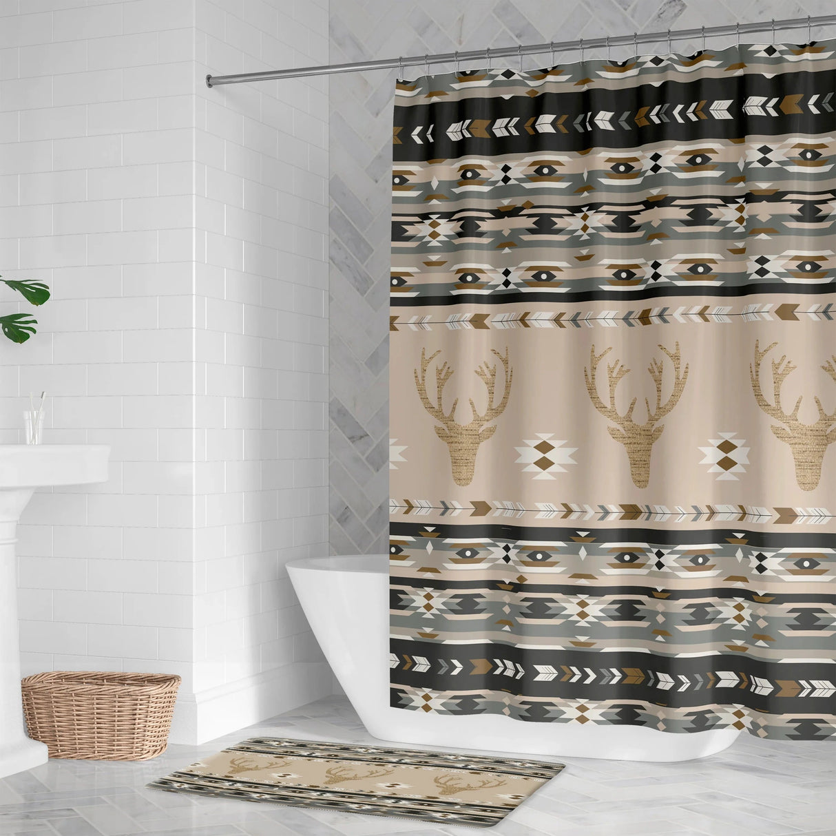 Canyon Echo Gray Deer Memory Foam Rug