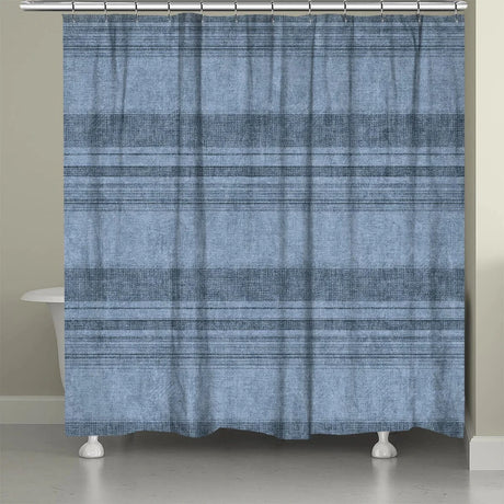 Rustic Comfort Dusty Blue Shower Curtain
