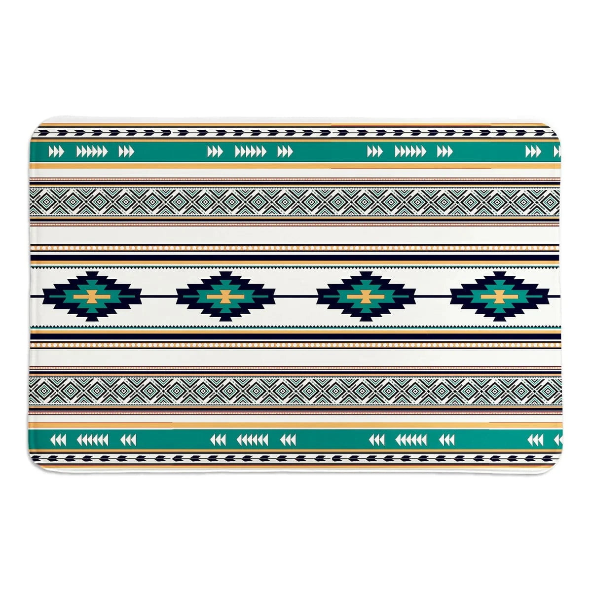 Painted Spirit Turquoise II Memory Foam Rug
