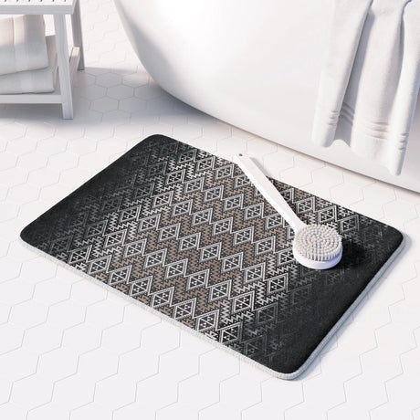 Cactus Nights Charcoal Memory Foam Rug