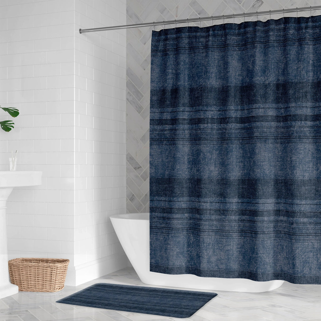 Rustic Comfort Charcoal Shower Curtain