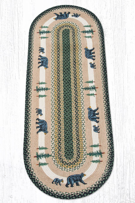 Black Bear Falls Oval Rug