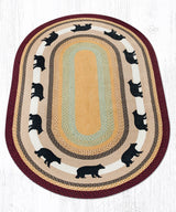 Autumn Bears Oval Rug