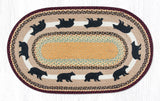 Autumn Bears Oval Rug