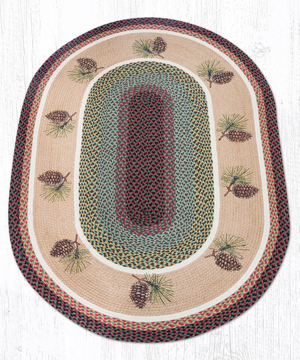 Pinecone Ring Oval Rug – The Cabin Place
