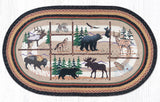 Wildlife Animals Oval Rug