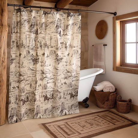 Desert West Cowboy Shower Curtain