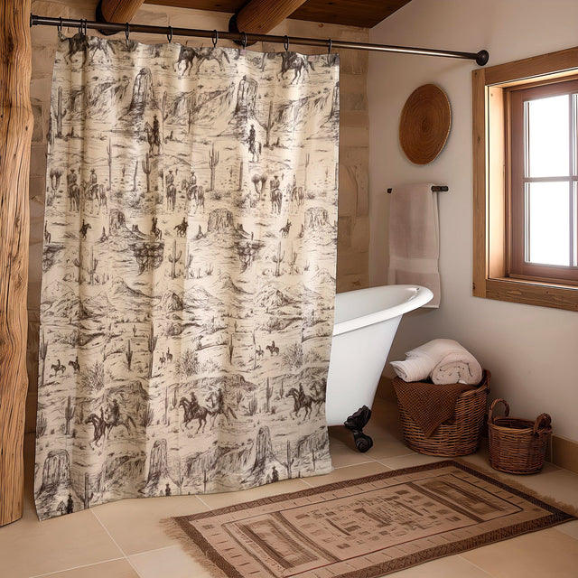 Desert West Cowboy Shower Curtain