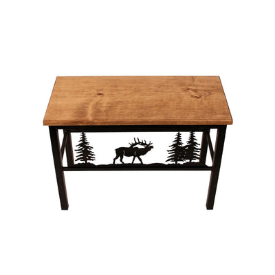 24-Inch Elk Adventure Iron Bench