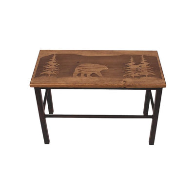 24" Pine Forest Bear Bench