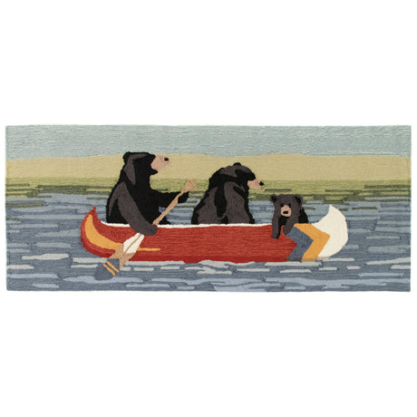 Are We Bear Yet Canoe Accent Rug
