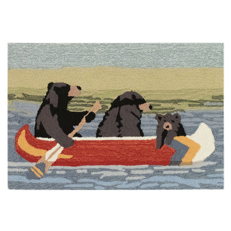 Are We Bear Yet Canoe Accent Rug