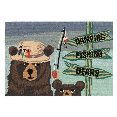 Fishing Bears Accent Rug
