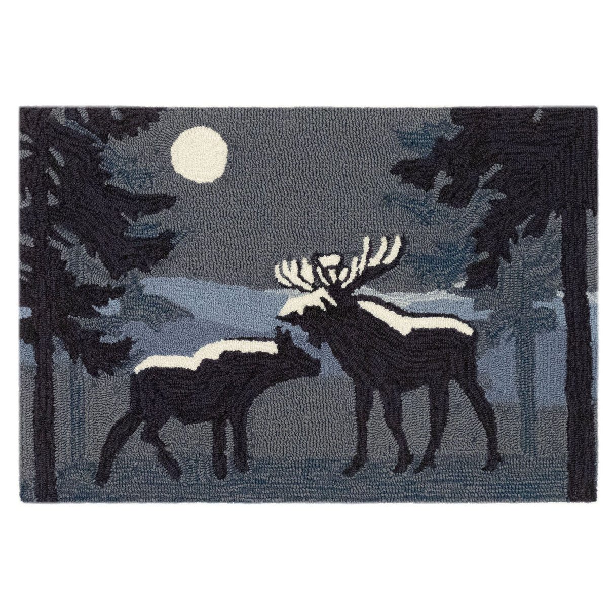 Moonlight Moose Accent Rug