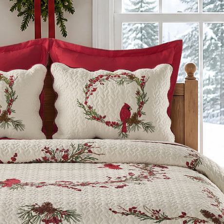 Cardinal Christmas Sham