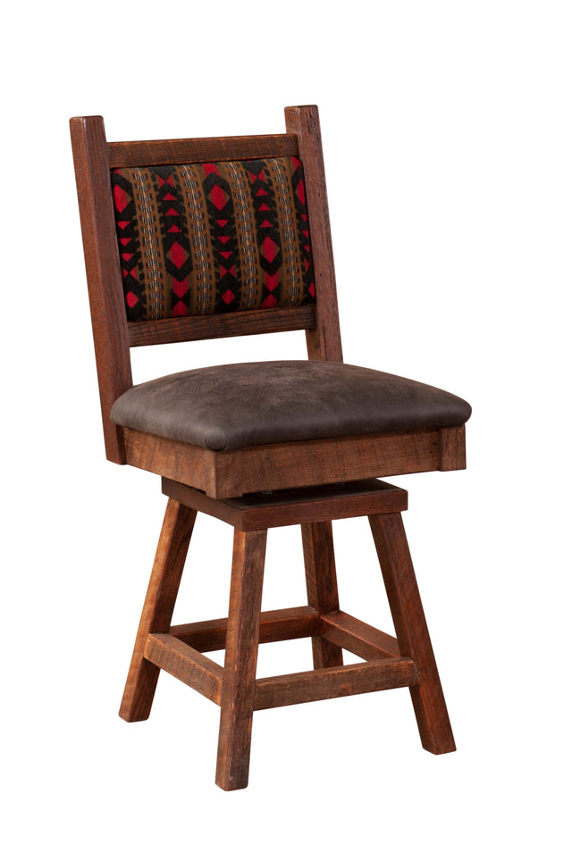 Barnwood Colonial Swivel Counter Stool
