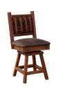 Barnwood Colonial Swivel Counter Stool