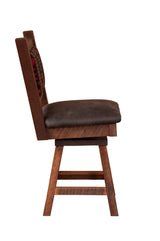 Barnwood Colonial Swivel Counter Stool