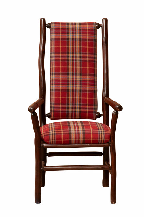 Hickory High Back Upholstered Back Arm Chair