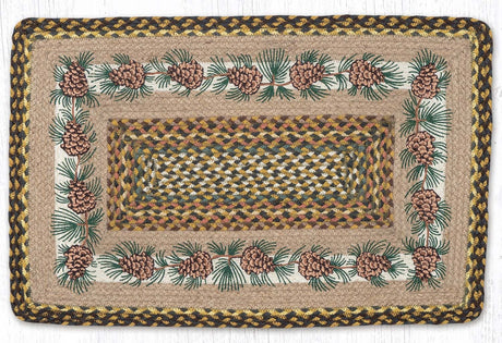 Pinecone Needles Oblong Patch Rug
