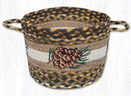 Pinecone Needles Printed Utility Basket