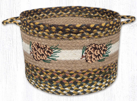 Pinecone Needles Printed Utility Basket