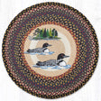 Lake Scene Loon Round Patch Rug