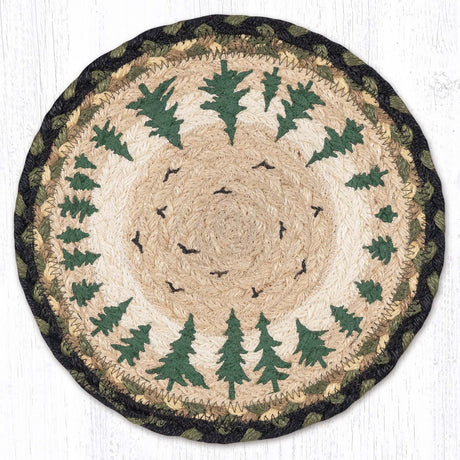Tree Ring Printed Round Trivet