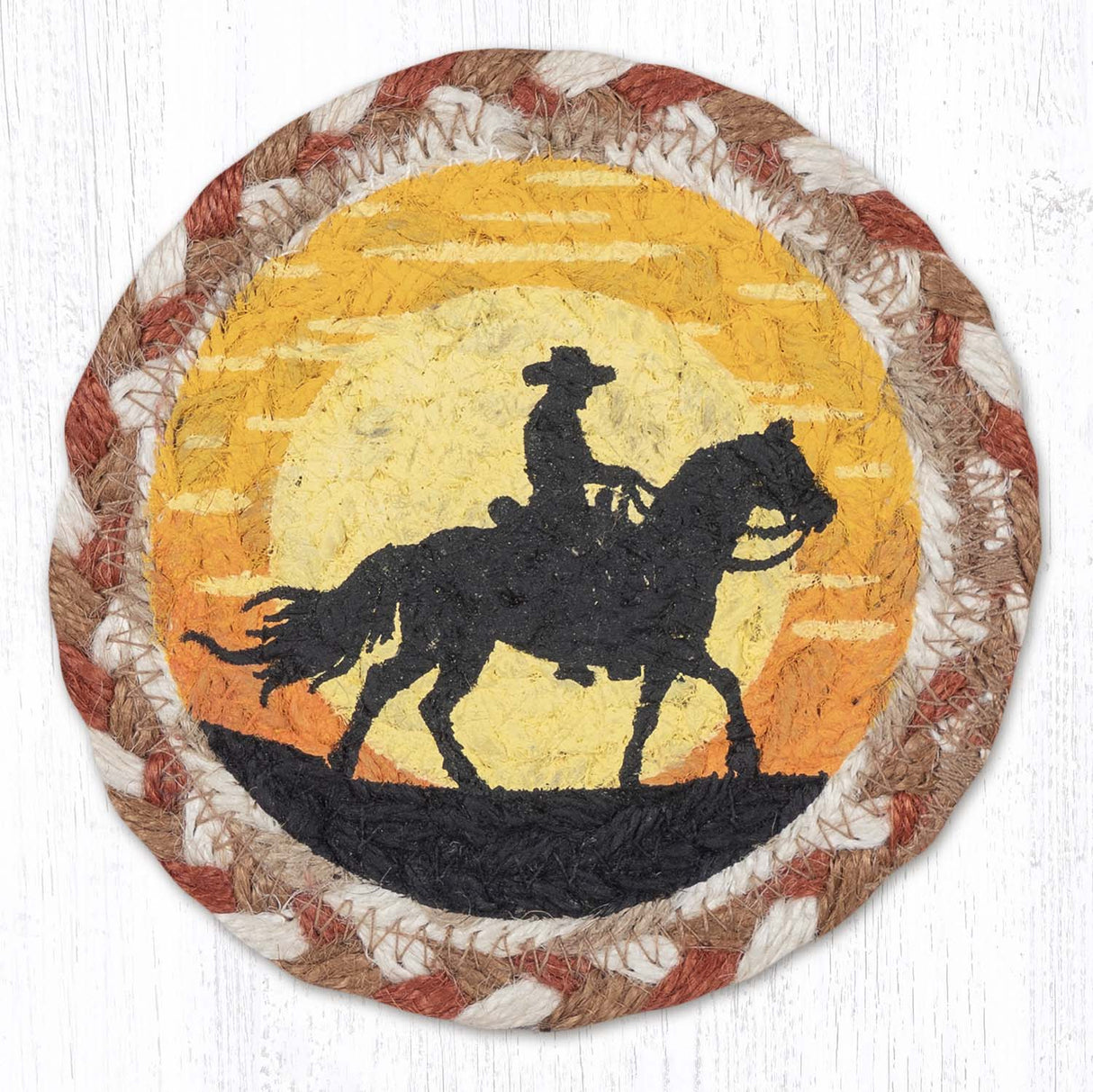 Cowboy Sunset Printed Coaster