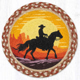 Cowboy Sunset Printed Round Trivet