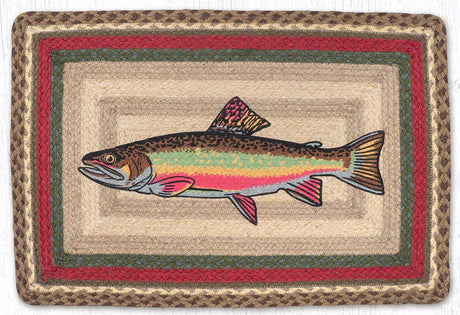 Trout Waters Oblong Patch Rug
