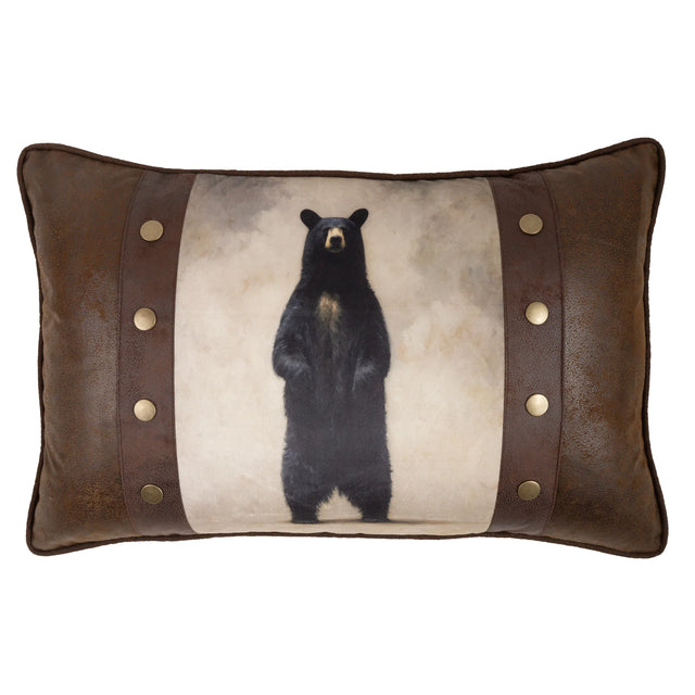 Black Bear Standing Pillow