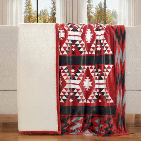 Utah Red Plush Throw