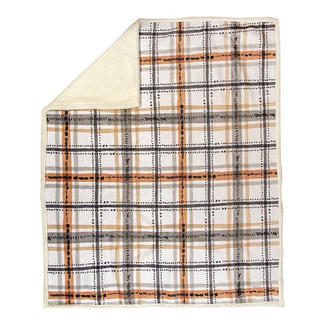 Lodge Plaid Autumn Sherpa Throw