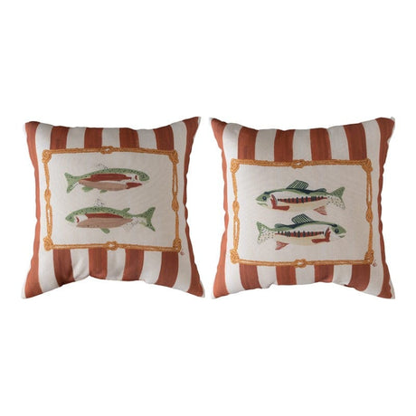 Fishing Stripe Tan Pillow