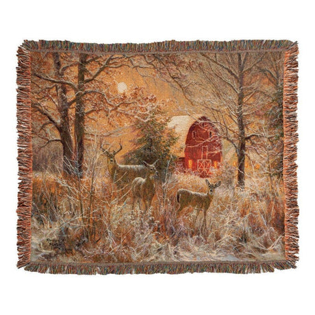 Deer Family Dusk Throw